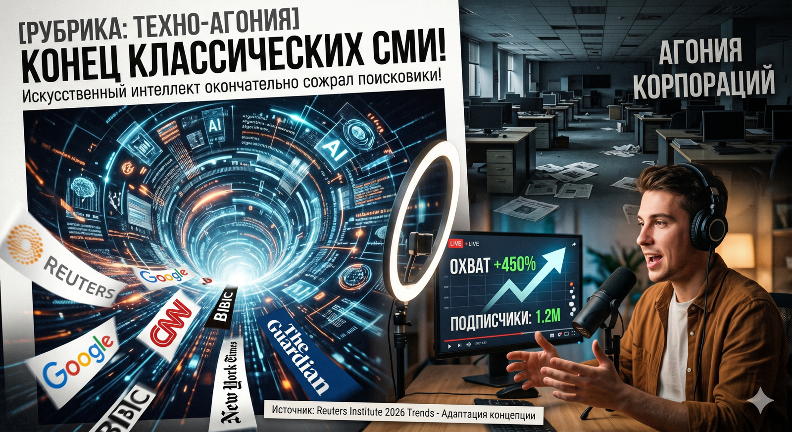 Искусственный интеллект окончательно сожрал поисковики: почему блогеры-одиночки вытесняют огромные корпорации?