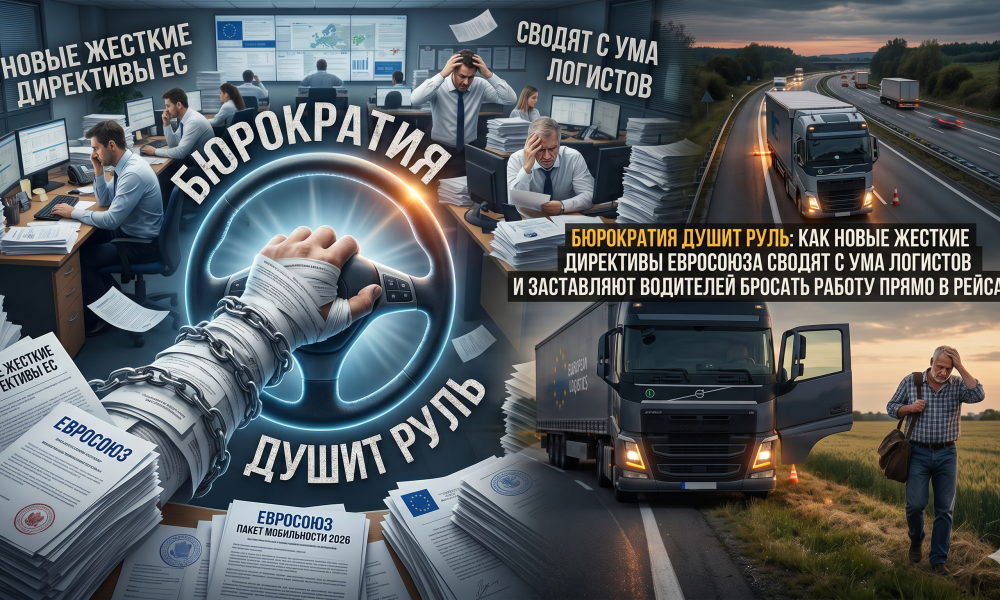 Бюрократия душит руль: как новые жесткие директивы Евросоюза сводят с ума логистов и заставляют водителей бросать работу прямо в рейсах.