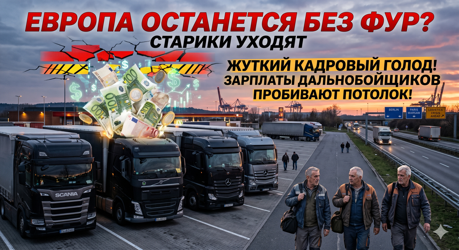 Кадровый дефицит в сфере грузоперевозок Европы действительно достиг критической отметки, и ситуация продолжает обостряться.