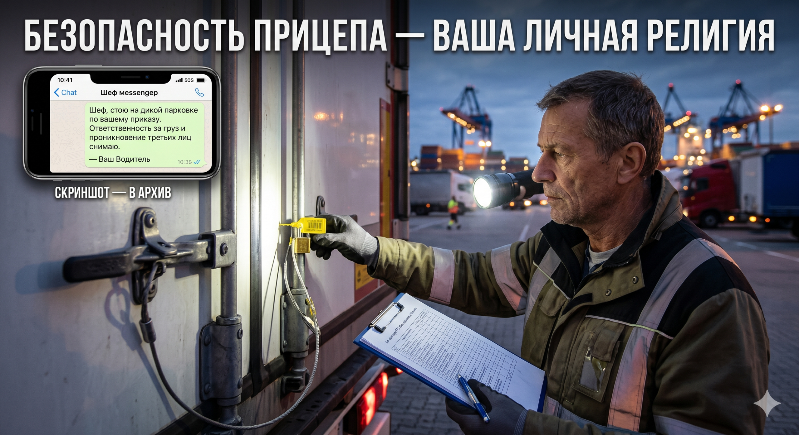 Но самое страшное — это ответственность за "нелегалов". Если на рентгене в Кале или Дувре в вашем прицепе найдут "пассажиров", которых вы туда не звали, полиция не будет разбираться, спали вы в этот момент или нет.