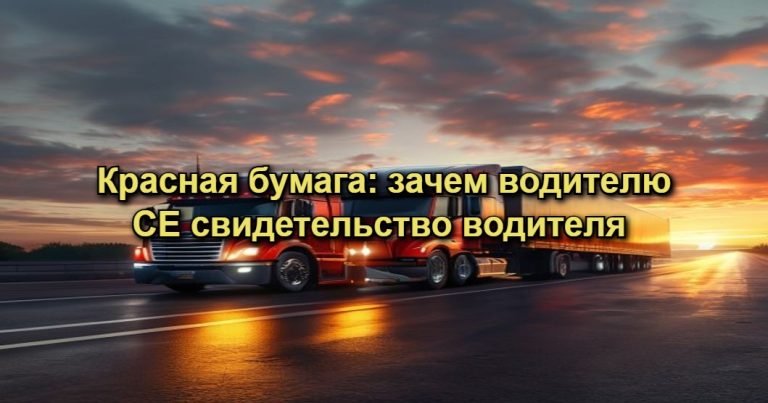 Красная бумага: зачем водителю CE свидетельство водителя в ЕС и как его получить