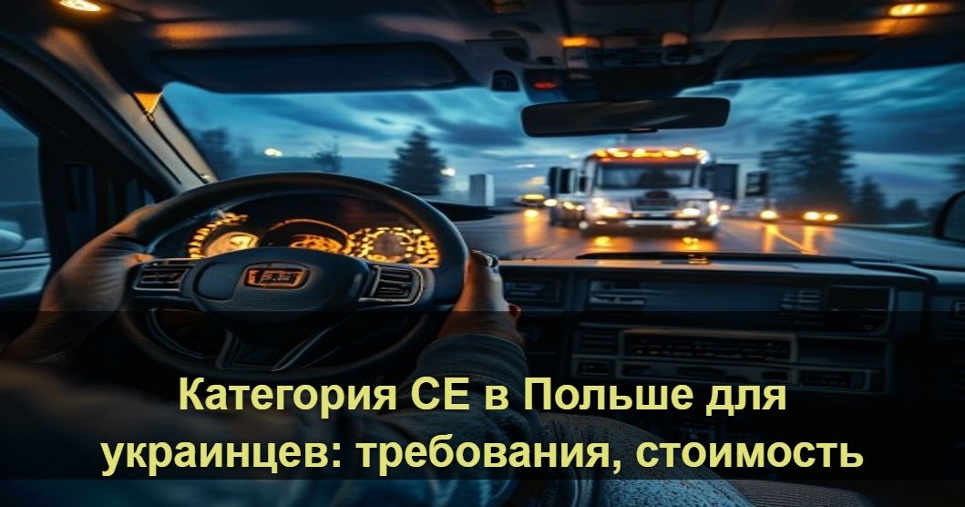 Категория CE в Польше для украинцев: требования, стоимость и порядок оформления в 2026 году