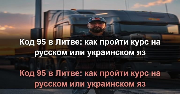 Код 95 в Литве: как пройти курс на русском или украинском языке в 2025–2026 году