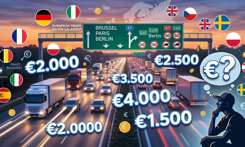 Зарплата дальнобойщика CE в Европе в 2026 году: сколько реально на руки