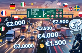 Зарплата дальнобойщика CE в Европе в 2026 году: сколько реально на руки