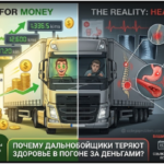 Инфографика: погоня за деньгами разрушает здоровье дальнобойщиков — грыжи, гастрит, гипертония, стресс из-за переработок и нарушений режима труда