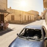 Выжженный солнцем пейзаж Андалусии во время аномальной волны тепла на юге Испании