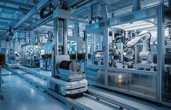 Автономные ИИ-роботы управляют производством чипов на современном semiconductor fab