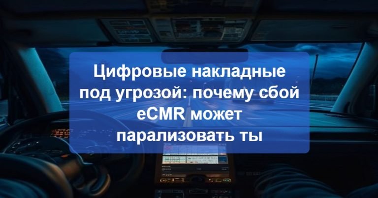 Цифровые накладные под угрозой: почему сбой eCMR может парализовать тысячи рейсов