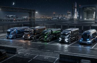 Зарядная станция для тяжелых электрических грузовиков в Европе