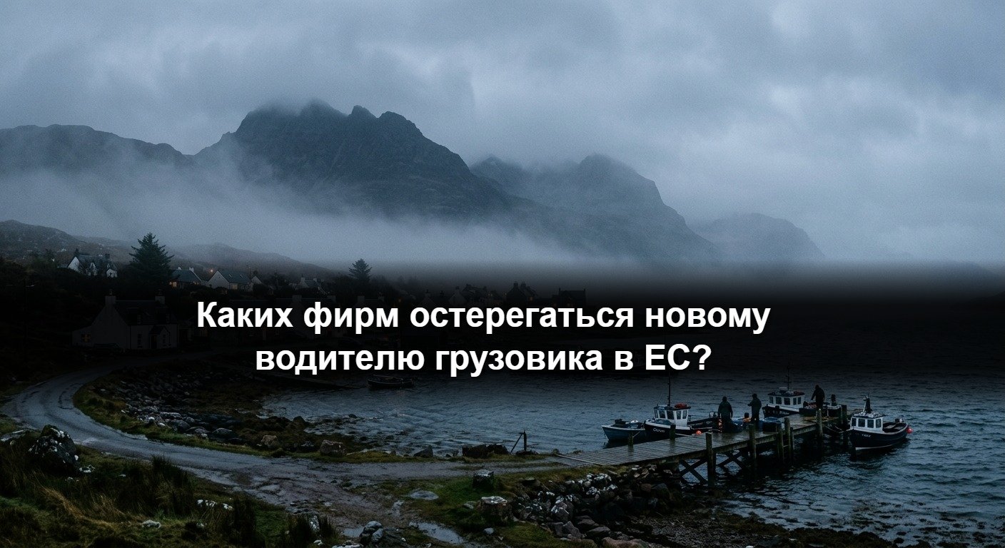 Водитель грузовика CE изучает контракт перед подписанием на фоне европских дорог