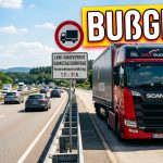 Грузовик на немецком автобане — летний запрет движения Ferienreiseverordnung в Германии
