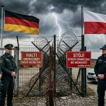 Грузовик CE в очереди на польско-германском пограничном контрольно-пропускном пункте, 2026 год