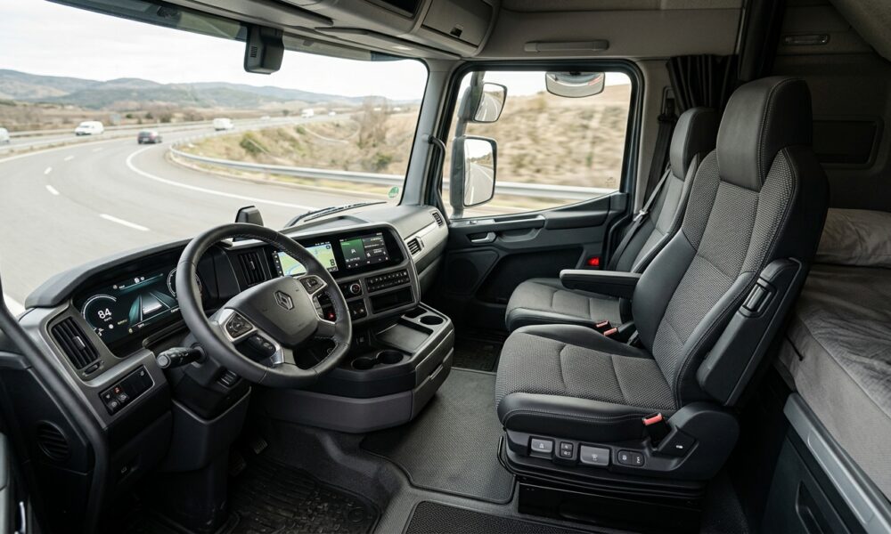 Кабина Renault Trucks T High 2025 — эргономичный интерьер, цифровая приборная панель, пневматическое сиденье