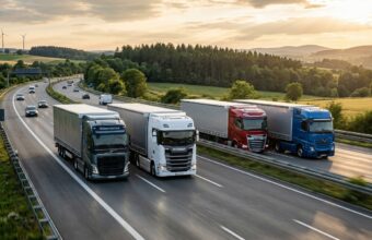 Самые экономичные европейские грузовики 2025 — Volvo FH Aero, Scania, DAF на шоссе