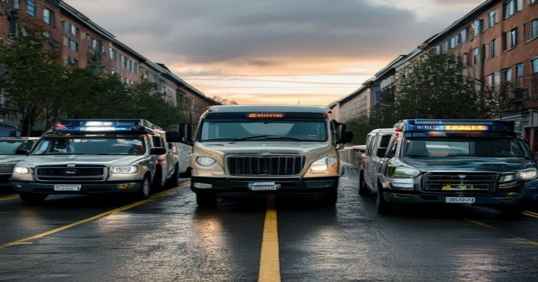 Грузовой автомобиль на парковке в Бельгии во время проверки дорожной полицией