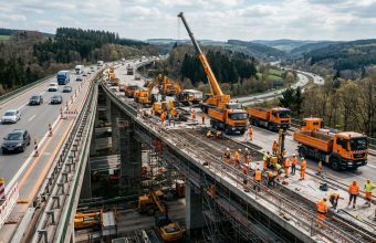 Строительство автобана в Германии 2025 — ремонт мостов и расширение трасс для грузовиков CE