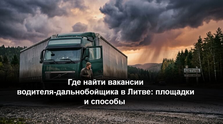 Где найти вакансии водителя-дальнобойщика в Литве: площадки и способы поиска